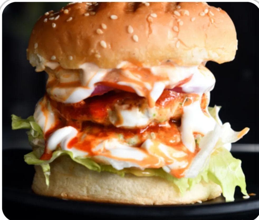Chicken Double Tikki Burger